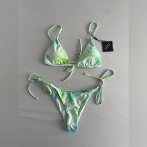 Zaful Lime & Light Blue Bikini Set